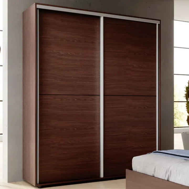 Armadio 150x200h cm 2 ante scorrevoli moderno wengè Roma