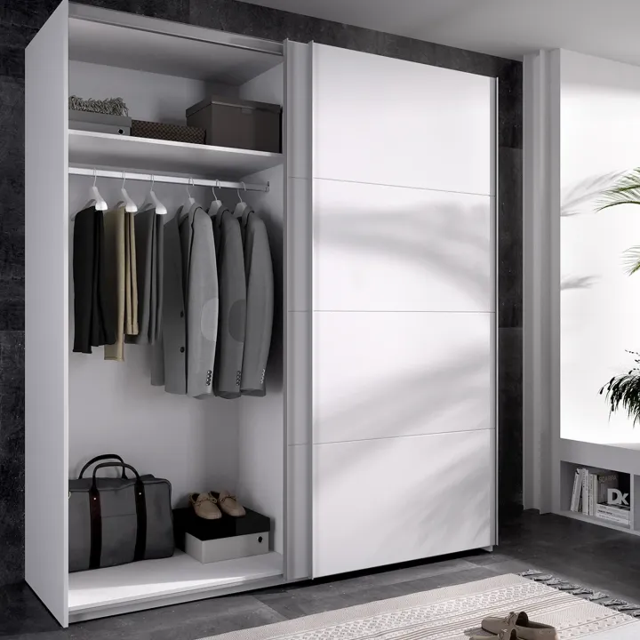 Armadio 180x204h cm 2 ante scorrevoli bianco Royal
