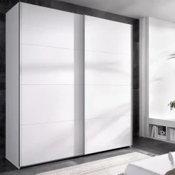 Armadio 180x204h cm 2 ante scorrevoli bianco Royal