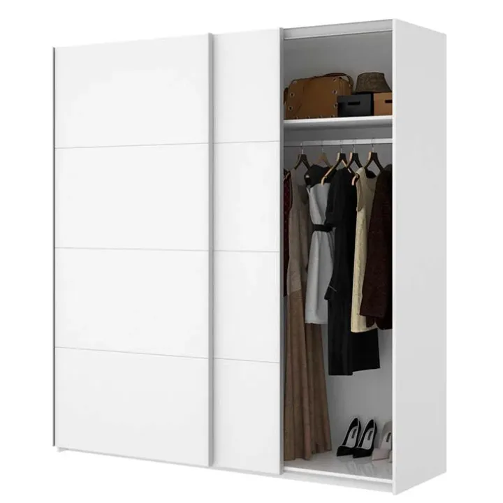 Armadio 180x204h cm 2 ante scorrevoli bianco Royal