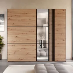 Armadio 250x215h cm 2 ante scorrevoli rovere Duppy