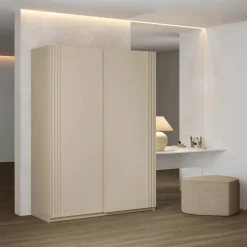 Armadio 150x210h cm 2 ante scorrevoli beige Sansha