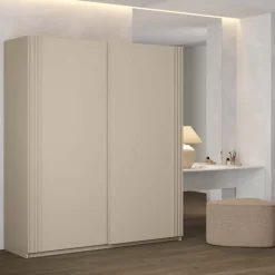 Armadio 180x210h cm 2 ante scorrevoli beige Sansha