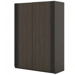 Armadio 150x210h cm 2 ante scorrevoli noce Sansha