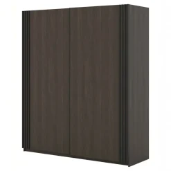 Armadio 180x210h cm 2 ante scorrevoli noce Sansha