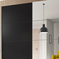 Armadio 221x210h cm 2 ante scorrevoli nero opaco Pascal Gihome®