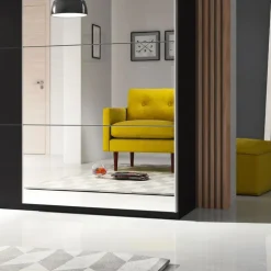 Armadio 221x210h cm 2 ante scorrevoli nero opaco Pascal Gihome®