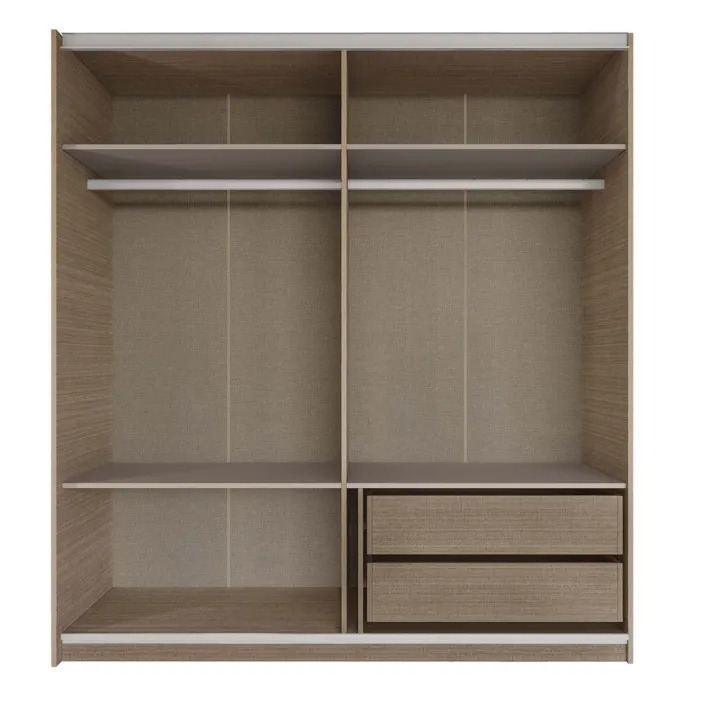 Armadio 200x218h cm 2 ante scorrevoli rovere scuro marrone Rebecca