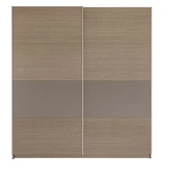 Armadio 200x218h cm 2 ante scorrevoli rovere scuro marrone Rebecca