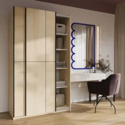 Armadio 120x210h cm 2 ante scorrevoli rovere Procida