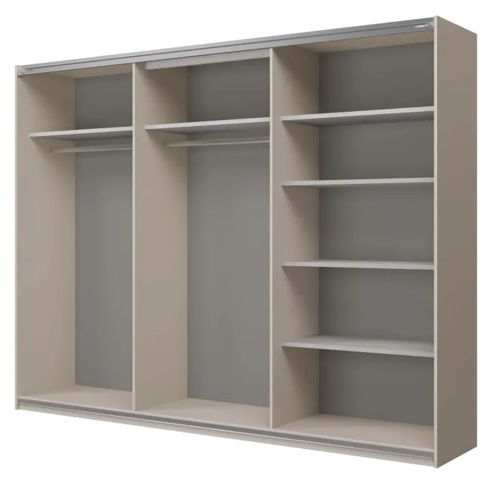 Armadio 270x210h cm 3 ante scorrevoli beige cashmere Procida