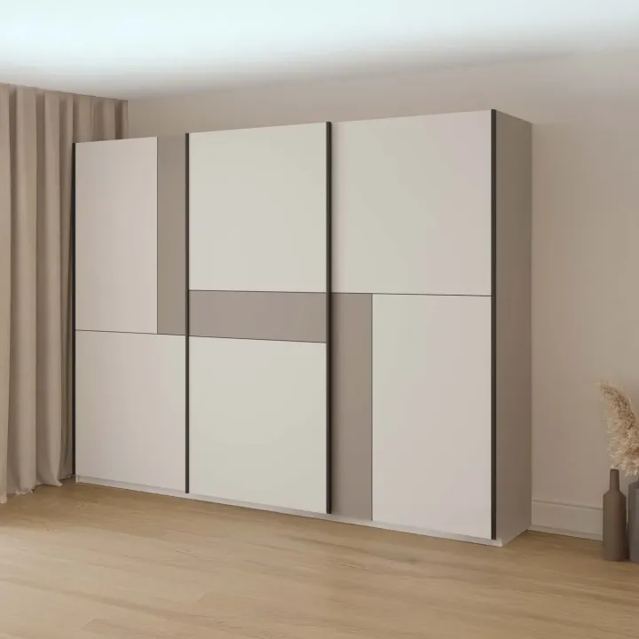 Armadio 270x210h cm 3 ante scorrevoli beige cashmere Procida
