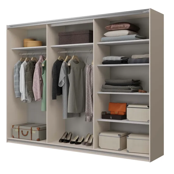 Armadio 270x210h cm 3 ante scorrevoli beige cashmere Procida