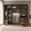 Armadio 270x215h cm 3 ante scorrevoli noce marrone Dusk