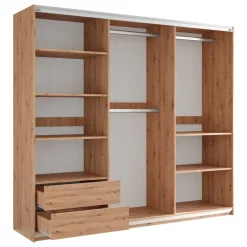 Armadio 250x215h cm 2 ante scorrevoli bianco Duppy