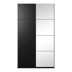 Armadio 120x210h cm 2 ante scorrevoli con specchio nero Pascal Gihome®