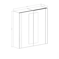 Armadio 200x213h cm 2 ante scorrevoli rovere scuro nero Vulcano