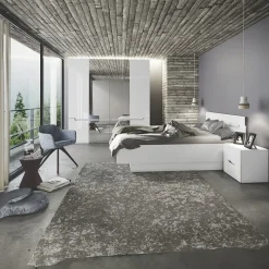 Armadio 200x209h cm 4 ante specchio bianco lucido Twilight
