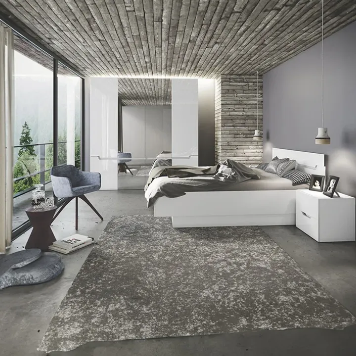 Armadio 200x209h cm 4 ante specchio bianco lucido Twilight