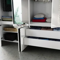 Armadio 200x209h cm 4 ante specchio bianco lucido Twilight