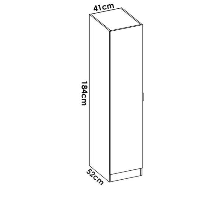 Armadio 41x184h cm con barra appendiabiti legno bianco Juan