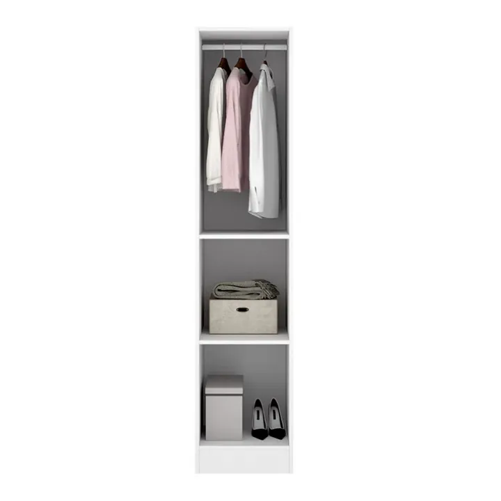 Armadio 41x184h cm con barra appendiabiti legno bianco Juan