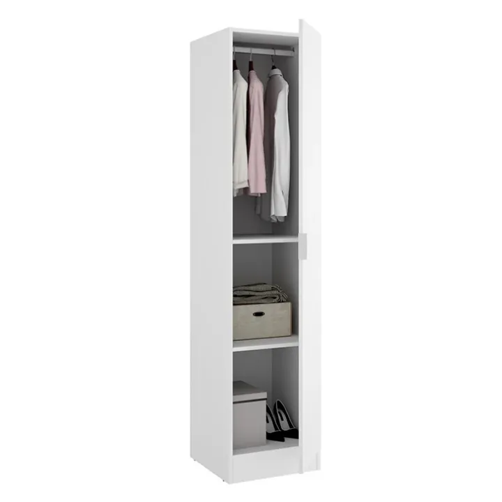 Armadio 41x184h cm con barra appendiabiti legno bianco Juan