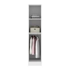 Armadio 41x184h cm con barra appendiabiti legno bianco Juan
