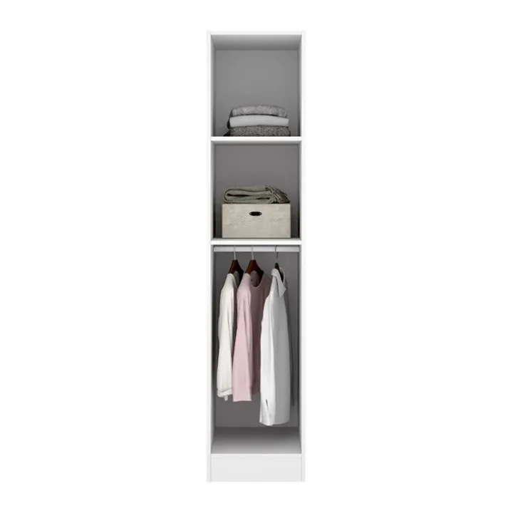 Armadio 41x184h cm con barra appendiabiti legno bianco Juan