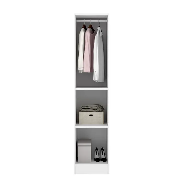 Armadio 41x184h cm con barra appendiabiti legno bianco Juan