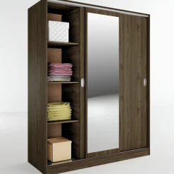 Armadio 150x191h cm scorrevole con specchio noce Collodi
