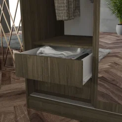 Armadio 150x191h cm scorrevole con specchio noce Collodi