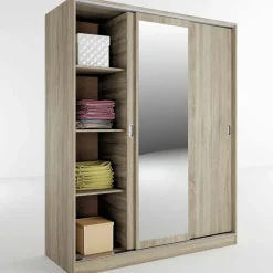Armadio 150x191h cm scorrevole con specchio rovere sonoma Collodi