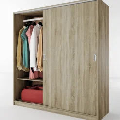 Armadio 180x191h cm scorrevole moderno rovere sonoma Morante