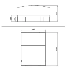 Camera completa con letto contenitore alla francese rovere Tropea