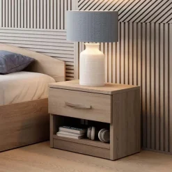 Camera completa con letto contenitore alla francese rovere Tropea