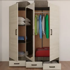 Camera completa matrimoniale con comò moderna rovere scuro e chiaro Rovigo