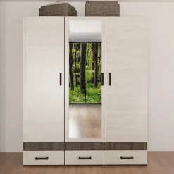 Camera completa matrimoniale con comò moderna rovere scuro e chiaro Rovigo