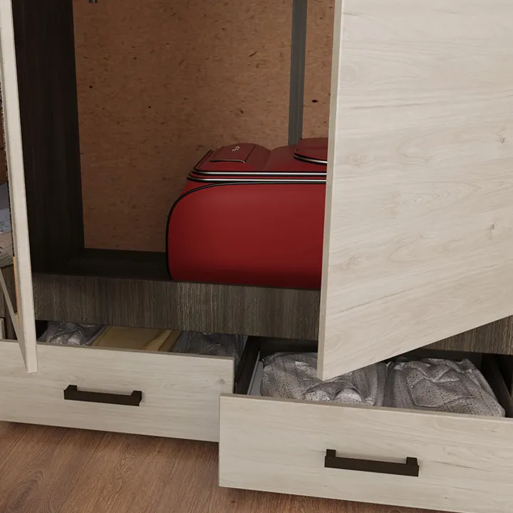 Camera completa matrimoniale con comò moderna rovere scuro e chiaro Rovigo