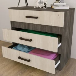 Camera completa matrimoniale con comò moderna rovere scuro e chiaro Rovigo