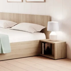 Camera completa matrimoniale con contenitore rovere bianco opaco Vieste