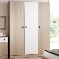 Camera completa matrimoniale con contenitore rovere bianco opaco Vieste