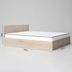 Camera completa matrimoniale con contenitore rovere bianco opaco Vieste