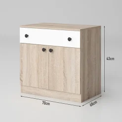 Camera completa matrimoniale con contenitore rovere bianco opaco Vieste