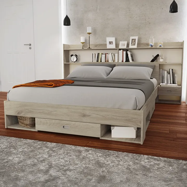 Camera da letto completa alla francese rovere sonoma Danubio