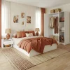Camera da letto completa matrimoniale bianco con armadio e comodino Verona