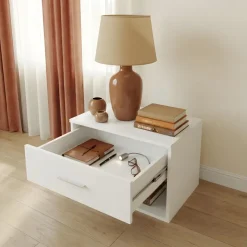 Camera da letto completa matrimoniale bianco con armadio e comodino Verona