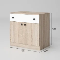 Camera da letto completa matrimoniale rovere bianco opaco Vieste