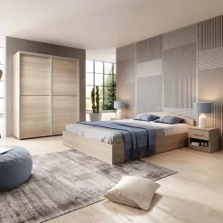 Camera da letto completa matrimoniale moderna rovere Roma