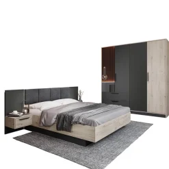 Camera da letto matrimoniale completa rovere antracite opaco Urbino
